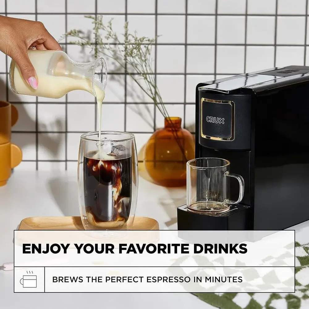 CRUX ESPRESSO MACHINE NESPRESSO PODS - BLACK/COPPER CM7036A-UL